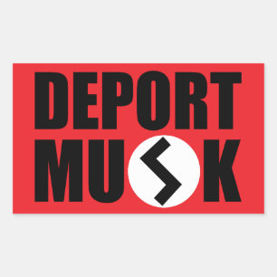 Sticker Rectangulaire Déporter l'autocollant du rectangle de musc Elon