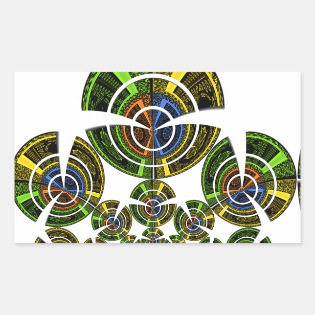 Sticker Rectangulaire Dernier motif culturel maasaï africain (Devant)