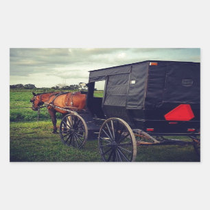 Sticker Rectangulaire Dernière nuit dans une communauté Amish, Amish H