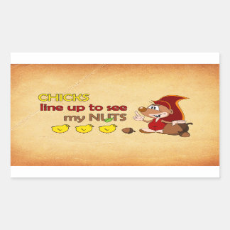 Sticker Rectangulaire Des pousses s'alignent pour voir mes noix