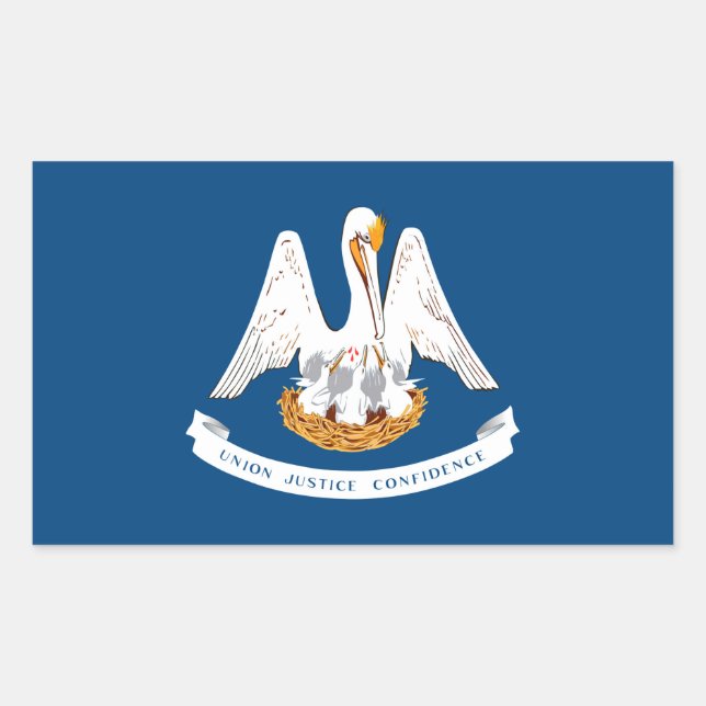 Sticker Rectangulaire Design de Louisiana State Flag (Devant)
