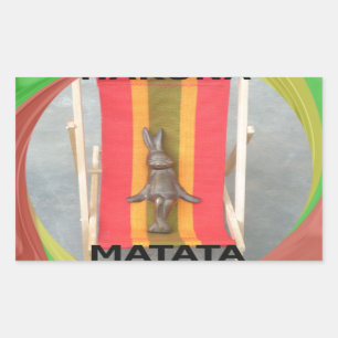 Sticker Rectangulaire Design d'impression d'écran vectoriel de lapin rel