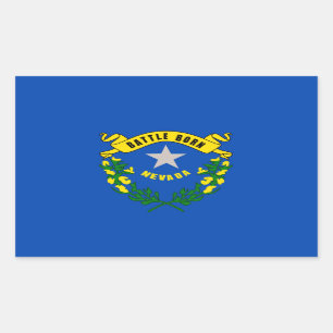 Sticker Rectangulaire Design du drapeau d'état du Nevada