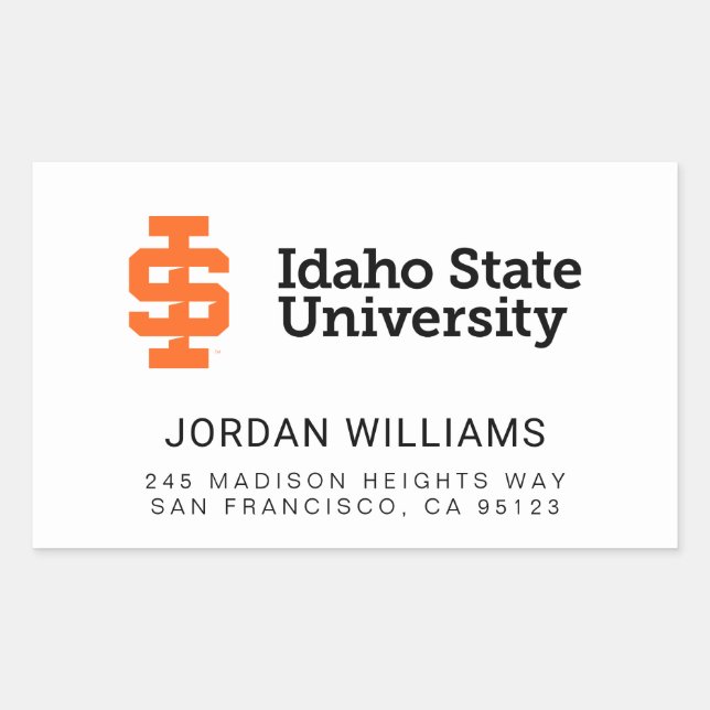 Sticker Rectangulaire Design officiel du logo de l'Université d'État d'I (Devant)