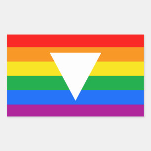 Sticker Rectangulaire Design triangle gay pride