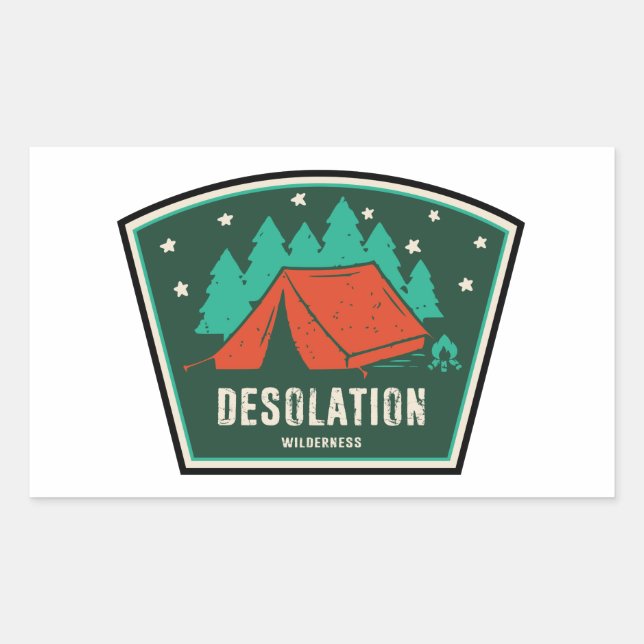 Sticker Rectangulaire Desolation Wilderness California Camping (Devant)