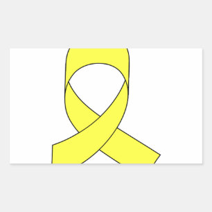Sticker Rectangulaire Dessin à ruban jaune