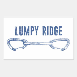 Sticker Rectangulaire Dessin rapide de l'escalade de Lumpy Ridge