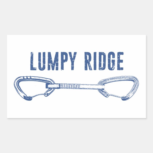 Sticker Rectangulaire Dessin rapide de l'escalade de Lumpy Ridge (Devant)