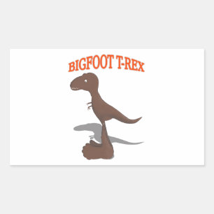 Sticker Rectangulaire Dessin T-Rex Bigfoot