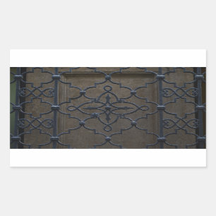 Sticker Rectangulaire deta architectural vintage en métal de grille de