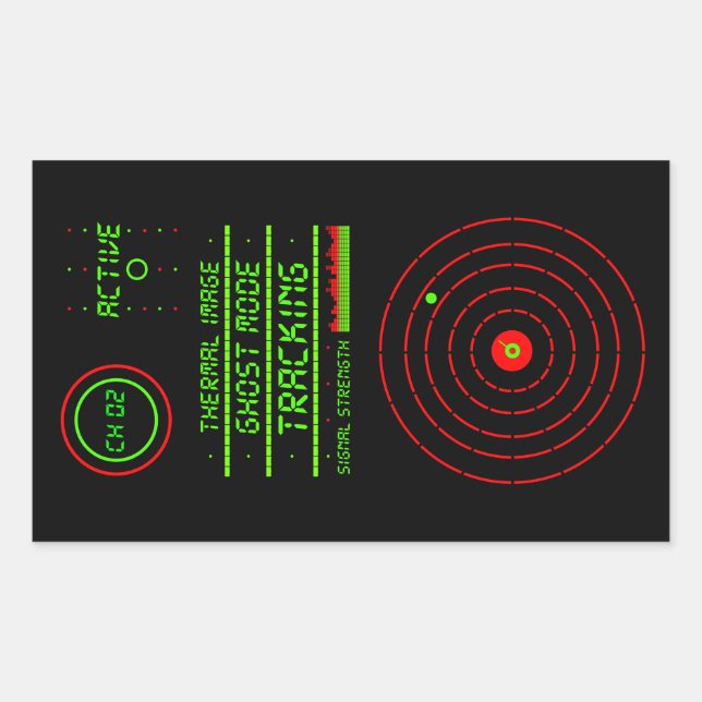 Sticker Rectangulaire Détection du périphérique X2 de surveillance de la (Devant)