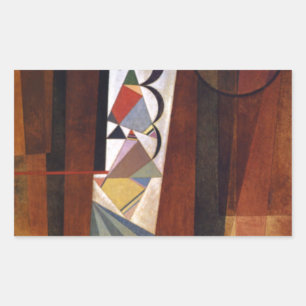 Sticker Rectangulaire Développement de Kandinsky dans la peinture Abstra