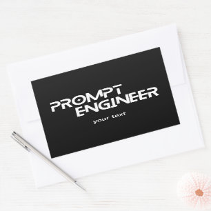 Sticker Rectangulaire Devis minimaliste de l'ingénieur d'invite