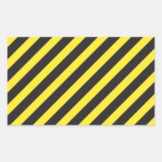 Sticker Rectangulaire Diagonale des rayures de construction