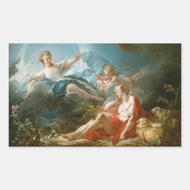Sticker Rectangulaire Diana et Endymion Par Jean-Honoré Fragonard (Devant)