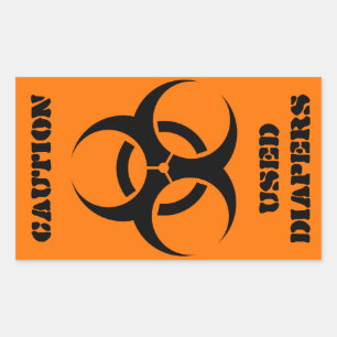 Sticker Rectangulaire Diapeurs utilisés bioaléa recto vertical orange