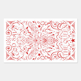 Sticker Rectangulaire dieu sauve la reine abeille