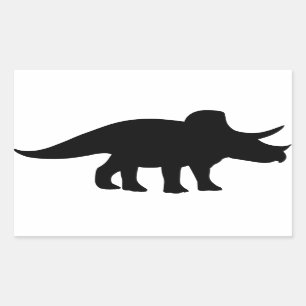 Sticker Rectangulaire Dinosaure de Triceratops