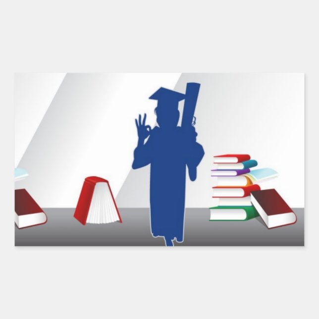 Sticker Rectangulaire Diplômé (Devant)