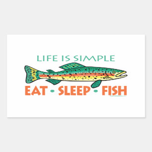 Sticker Rectangulaire Dire drôle de pêche