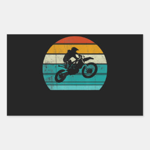 Sticker Rectangulaire Dirt Bike Motocross Motocross Cadeau Pour Hommes