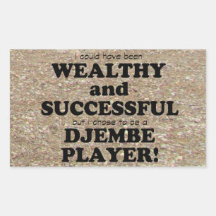Sticker rectangulaire Djembe riche et réussi
