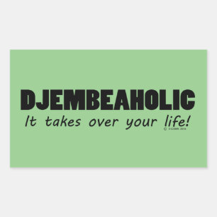 Sticker rectangulaire Djembeaholic Life