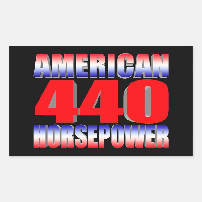 Sticker Rectangulaire Dodge Mopar 440 (Devant)