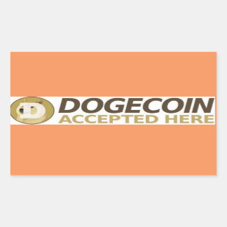 STICKER RECTANGULAIRE DOGECOINS BUSINESS