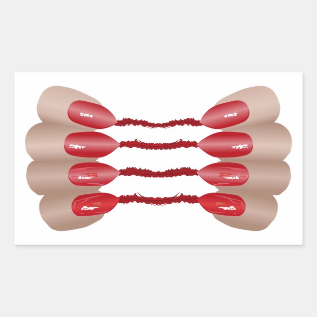 Sticker Rectangulaire Doigts de vampire V.2 (Devant)