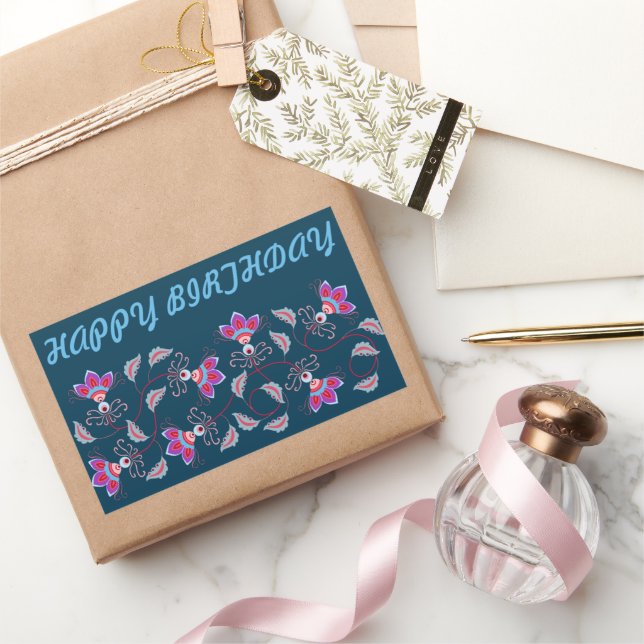 STICKER RECTANGULAIRE DON D'ANNIVERSAIRE POUR MÈRE, PÈRE, SOEUR, FILS, A (Cadeaux)