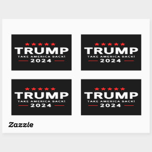 Sticker Rectangulaire Donald Trump 2024 et l'Amérique