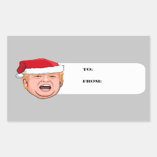 Sticker Rectangulaire DONALD TRUMP Noël