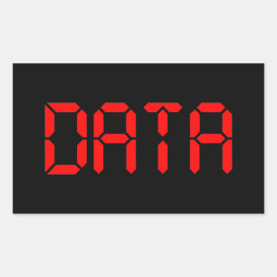STICKER RECTANGULAIRE DONNÉES NUMÉRIQUES