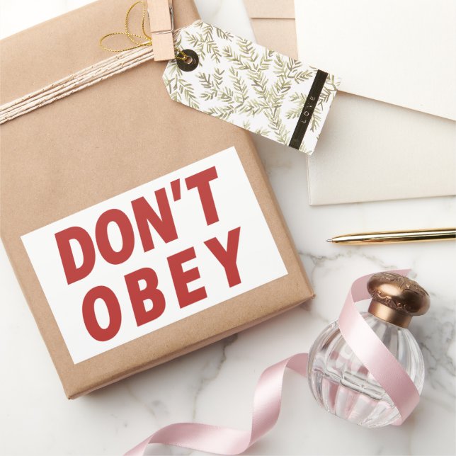 Sticker Rectangulaire Don't Obey Portland Frog Protest (Cadeaux)