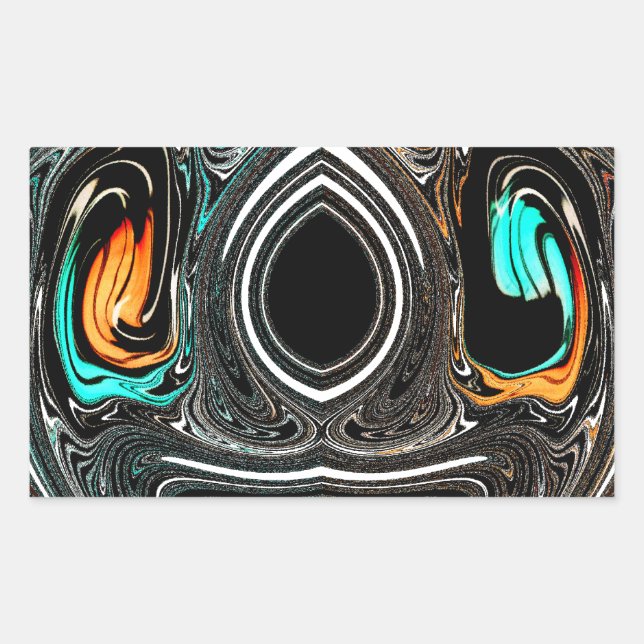 Sticker Rectangulaire Doodle ethnique africain Zebra texturé Art Imprime (Devant)