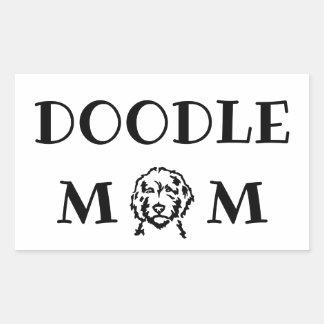 Sticker Rectangulaire Doodle Maman