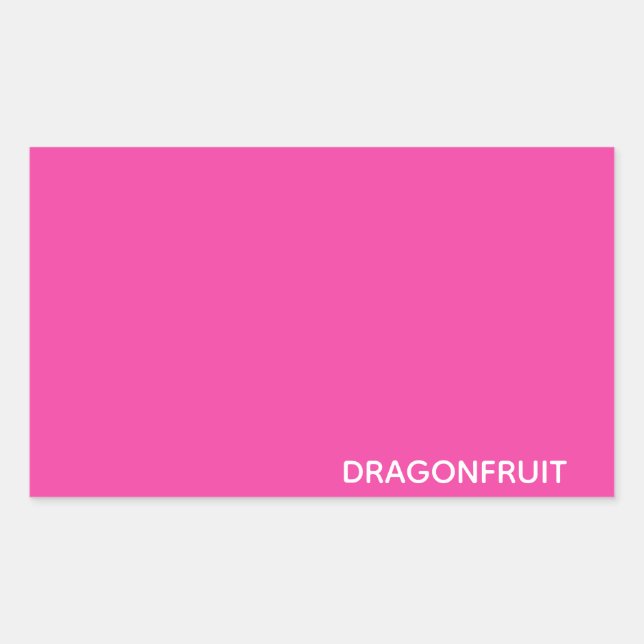 Sticker Rectangulaire Dragonfruit pink color (Devant)