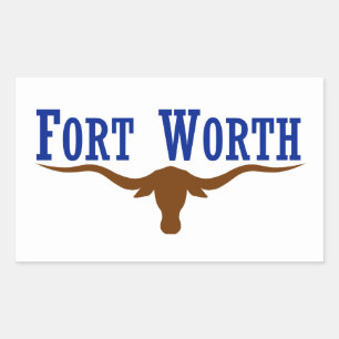 Sticker Rectangulaire Drapeau 4 Fort Worth