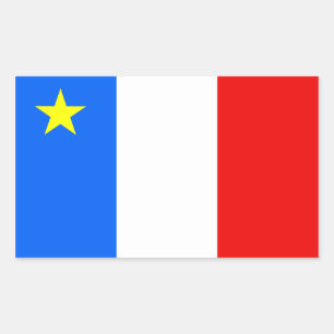 Sticker Rectangulaire Drapeau Acadia