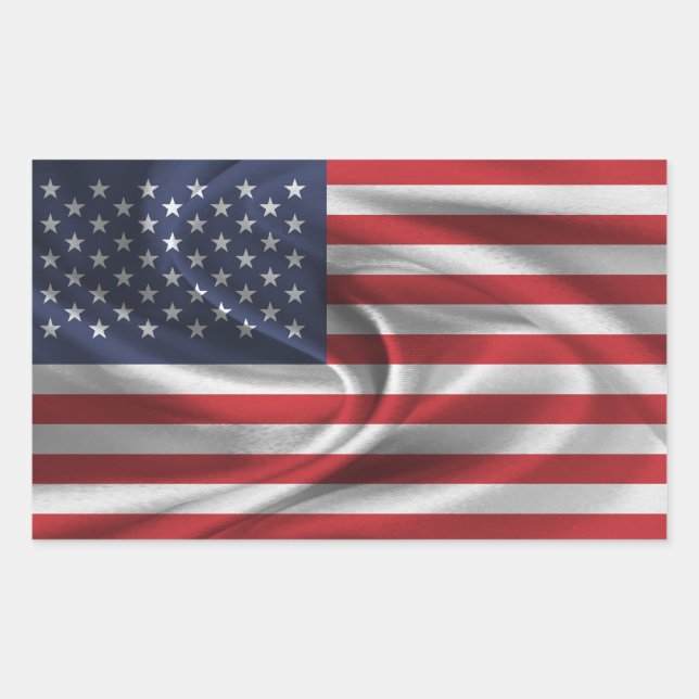 Sticker Rectangulaire Drapeau américain (Devant)