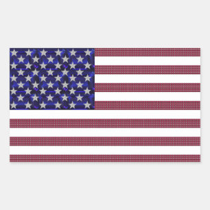 Sticker Rectangulaire Drapeau américain