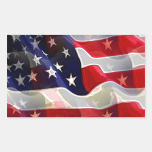 Sticker Rectangulaire Drapeau américain