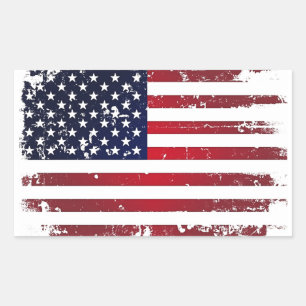 Sticker Rectangulaire Drapeau américain