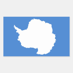 Sticker Rectangulaire Drapeau Antarctique/Antarctique