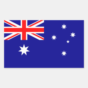 Sticker Rectangulaire Drapeau Australie/Australie