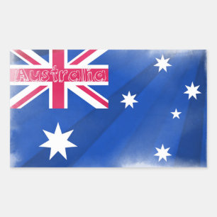 Sticker Rectangulaire Drapeau australien