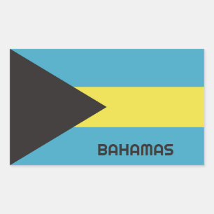 Sticker Rectangulaire Drapeau Bahamas