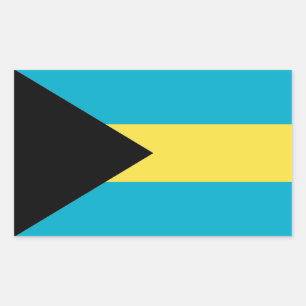 Sticker Rectangulaire Drapeau Bahamas